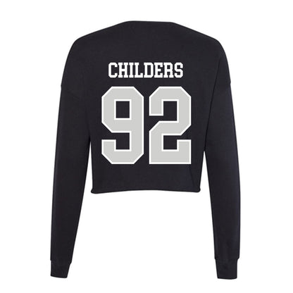 Indiana State - NCAA Football : Jayden Childers - Women's Cropped Crew Fleece-1
