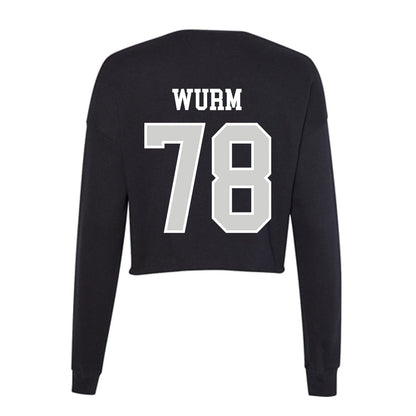 Indiana State - NCAA Football : Zac Wurm - Women's Cropped Crew Fleece-1