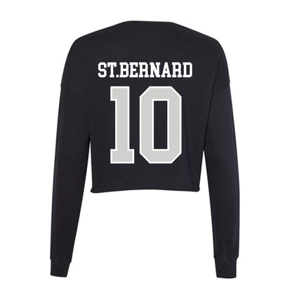 Indiana State - NCAA Men's Basketball : Enel St.bernard - Women's Cropped Crew Fleece-1