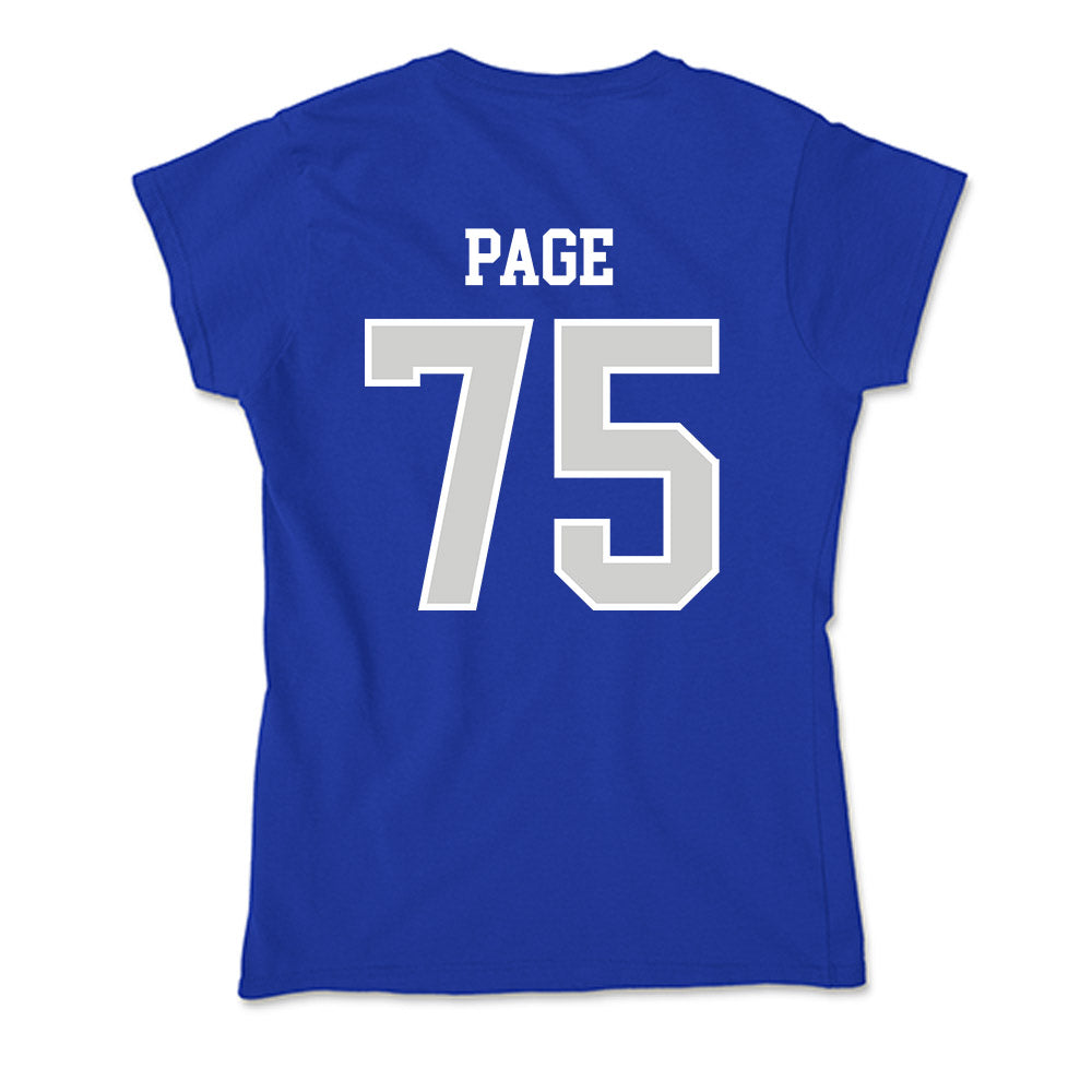 Indiana State - NCAA Football : Andrew Page - Soft Style Women’s T-Shirt-1