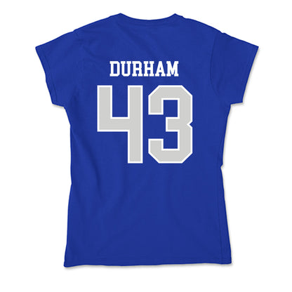 Indiana State - NCAA Football : Braydon Durham - Soft Style Women’s T-Shirt-1