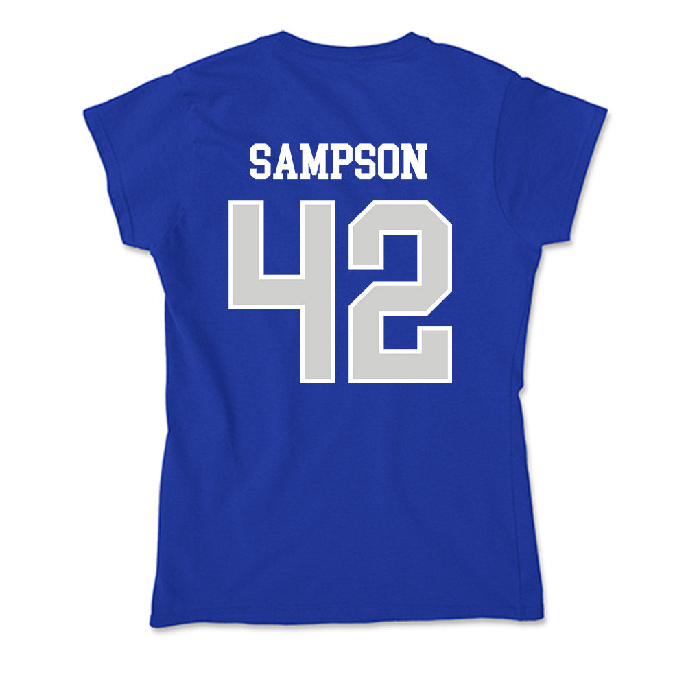 Indiana State - NCAA Football : Braxton Sampson - Soft Style Women’s T-Shirt-1