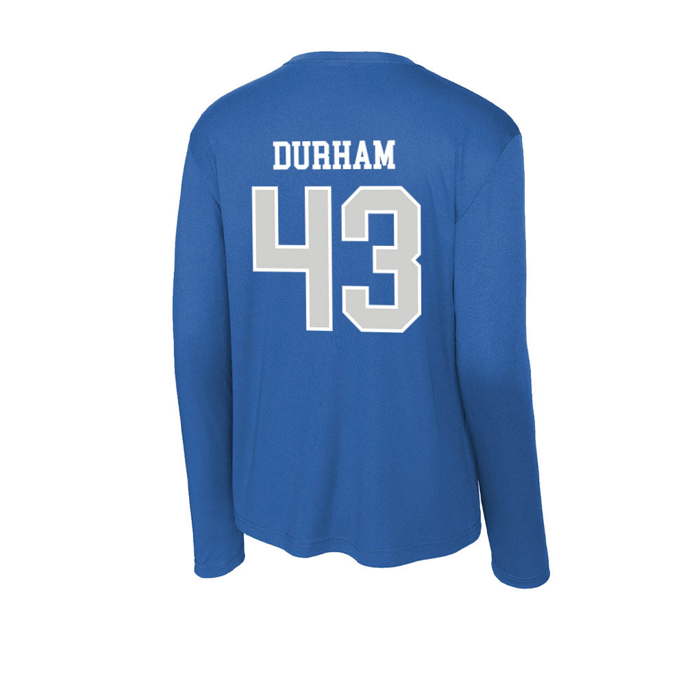 Indiana State - NCAA Football : Braydon Durham - Activewear Long Sleeve T-Shirt-1