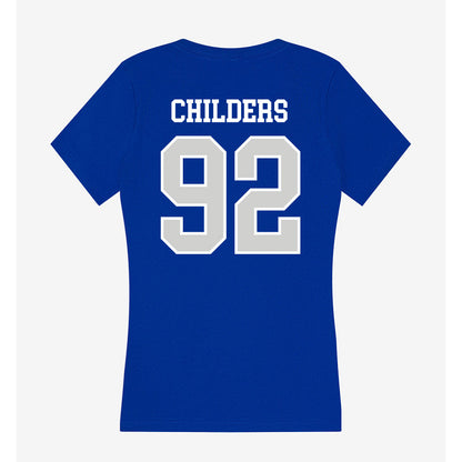 Indiana State - NCAA Football : Jayden Childers - Women's V-Neck T-Shirt-1