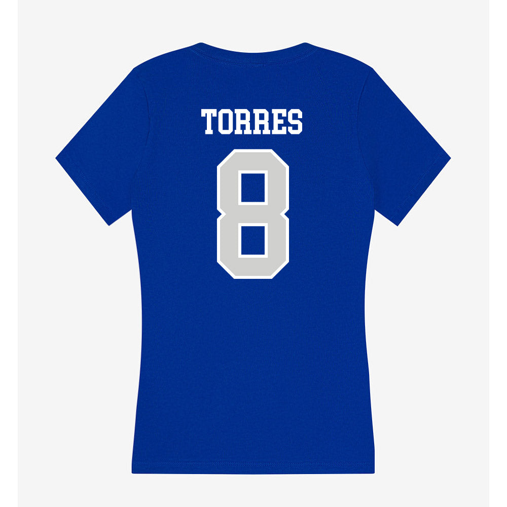 Indiana State - NCAA Baseball : Sebastian Torres - Women's V-Neck T-Shirt-1