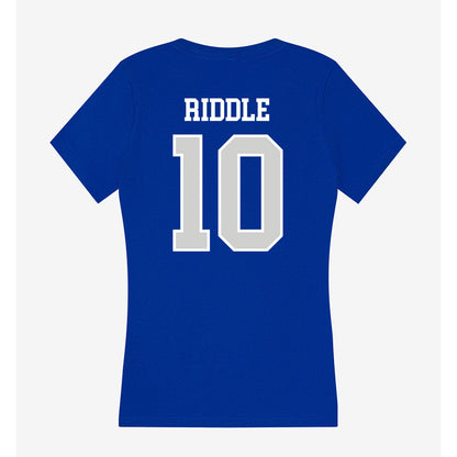 Indiana State - NCAA Football : Brock Riddle - Women's V-Neck T-Shirt-1