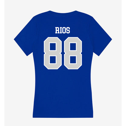 Indiana State - NCAA Football : Kai Rios - Women's V-Neck T-Shirt-1