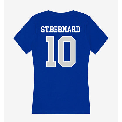 Indiana State - NCAA Men's Basketball : Enel St.bernard - Women's V-Neck T-Shirt-1
