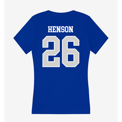 Indiana State - NCAA Softball : Lindsay Henson - Women's V-Neck T-Shirt-1