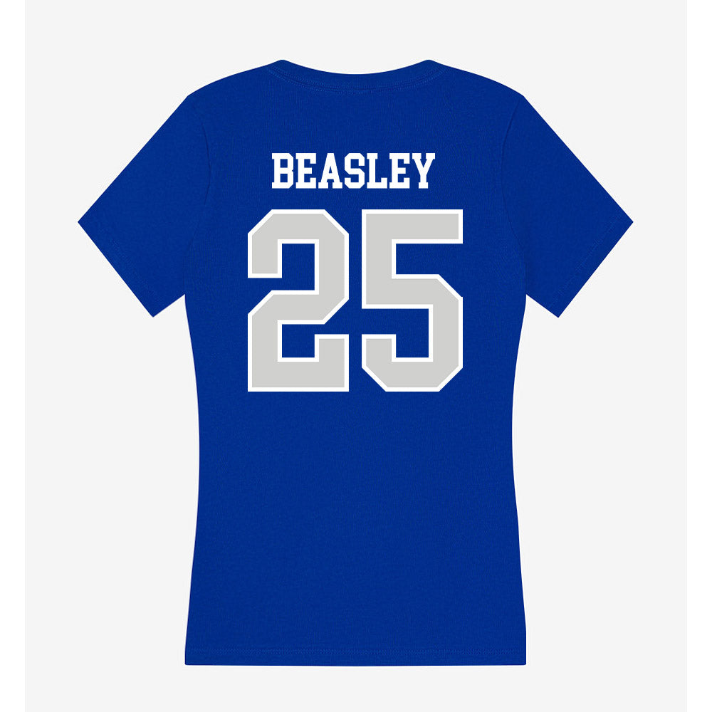 Indiana State - NCAA Football : Robert Beasley - Women's V-Neck T-Shirt-1