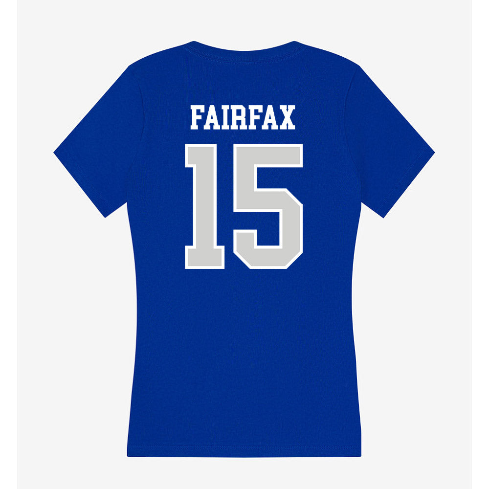 Indiana State - NCAA Women's Soccer : Autumn Fairfax - Women's V-Neck T-Shirt-1