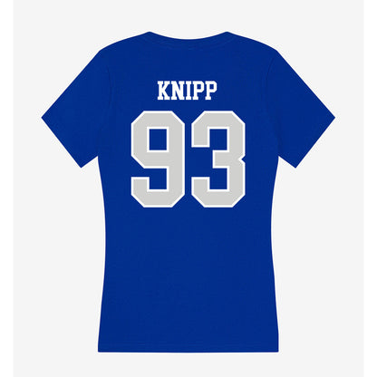 Indiana State - NCAA Football : Mason Knipp - Women's V-Neck T-Shirt-1