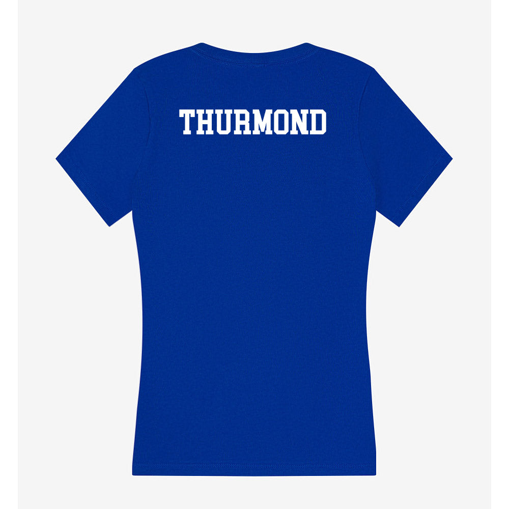 Indiana State - NCAA Men's Track & Field : Devon Thurmond - Women's V-Neck T-Shirt-1