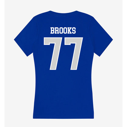 Indiana State - NCAA Football : RJ Brooks - Women's V-Neck T-Shirt-1