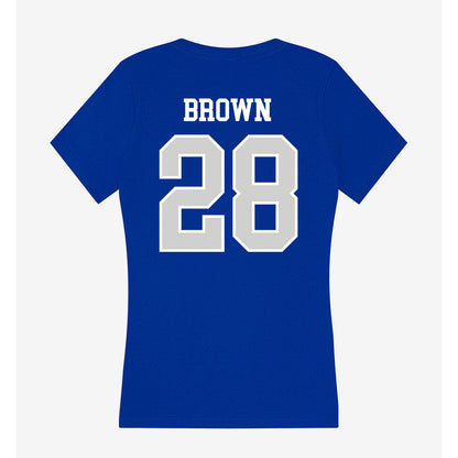 Indiana State - NCAA Football : Deion Brown - Women's V-Neck T-Shirt-1