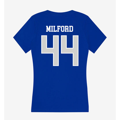 Indiana State - NCAA Football : Kendrick Milford - Women's V-Neck T-Shirt-1