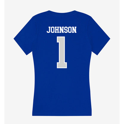 Indiana State - NCAA Football : Devin Johnson - Women's V-Neck T-Shirt-1