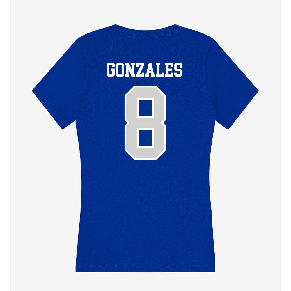Indiana State - NCAA Football : Nathan Gonzales - Women's V-Neck T-Shirt-1