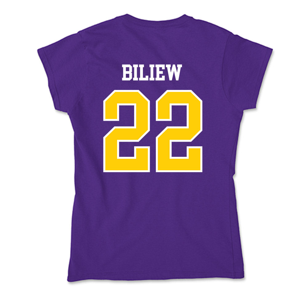 WIU - NCAA Men's Basketball : Goanar Biliew - Soft Style Women’s T-Shirt-1