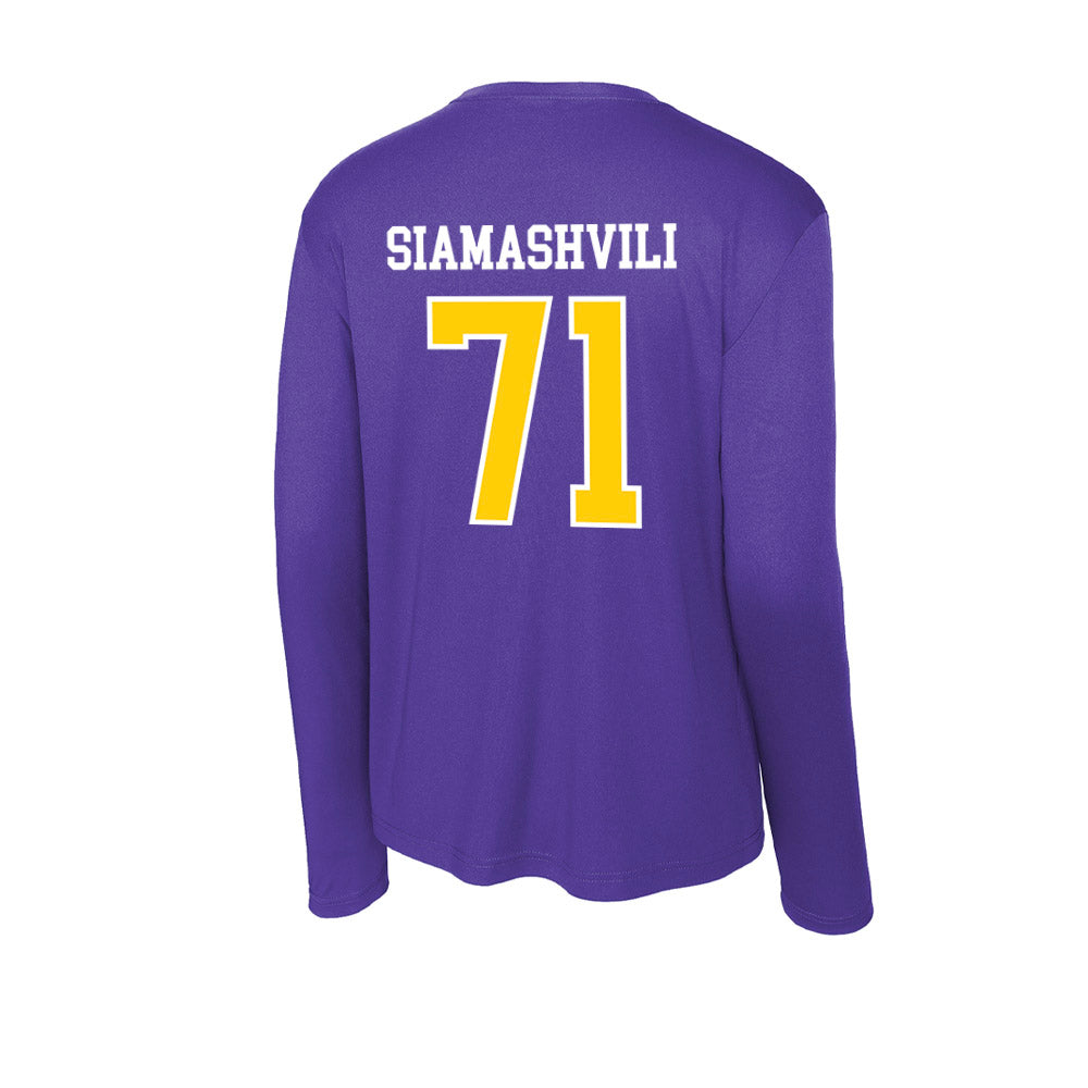 WIU - NCAA Football : Luca Siamashvili - Activewear Long Sleeve T-Shirt-1
