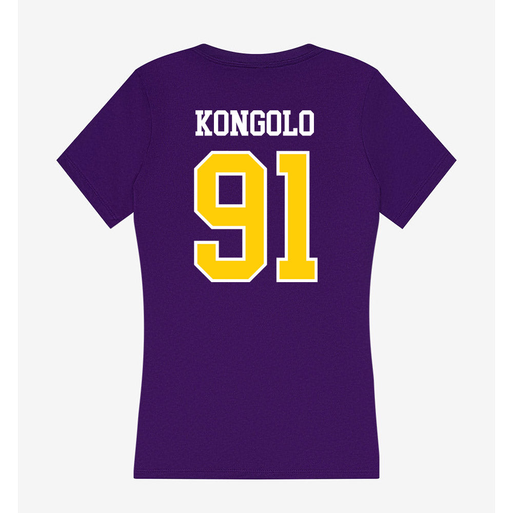 WIU - NCAA Football : Elijah Kongolo - Women's V-Neck T-Shirt-1