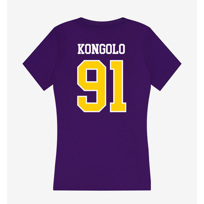 WIU - NCAA Football : Elijah Kongolo - Women's V-Neck T-Shirt-1