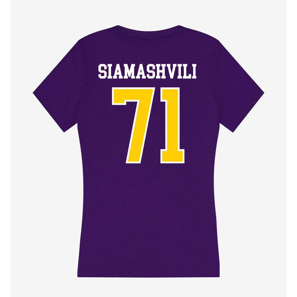 WIU - NCAA Football : Luca Siamashvili - Women's V-Neck T-Shirt-1