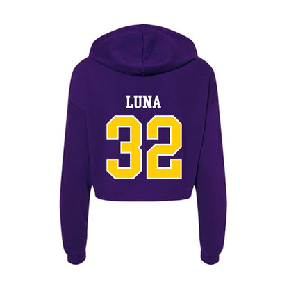 WIU - NCAA Softball : Maria Luna - Women's Crop Fleece Hoodie-1