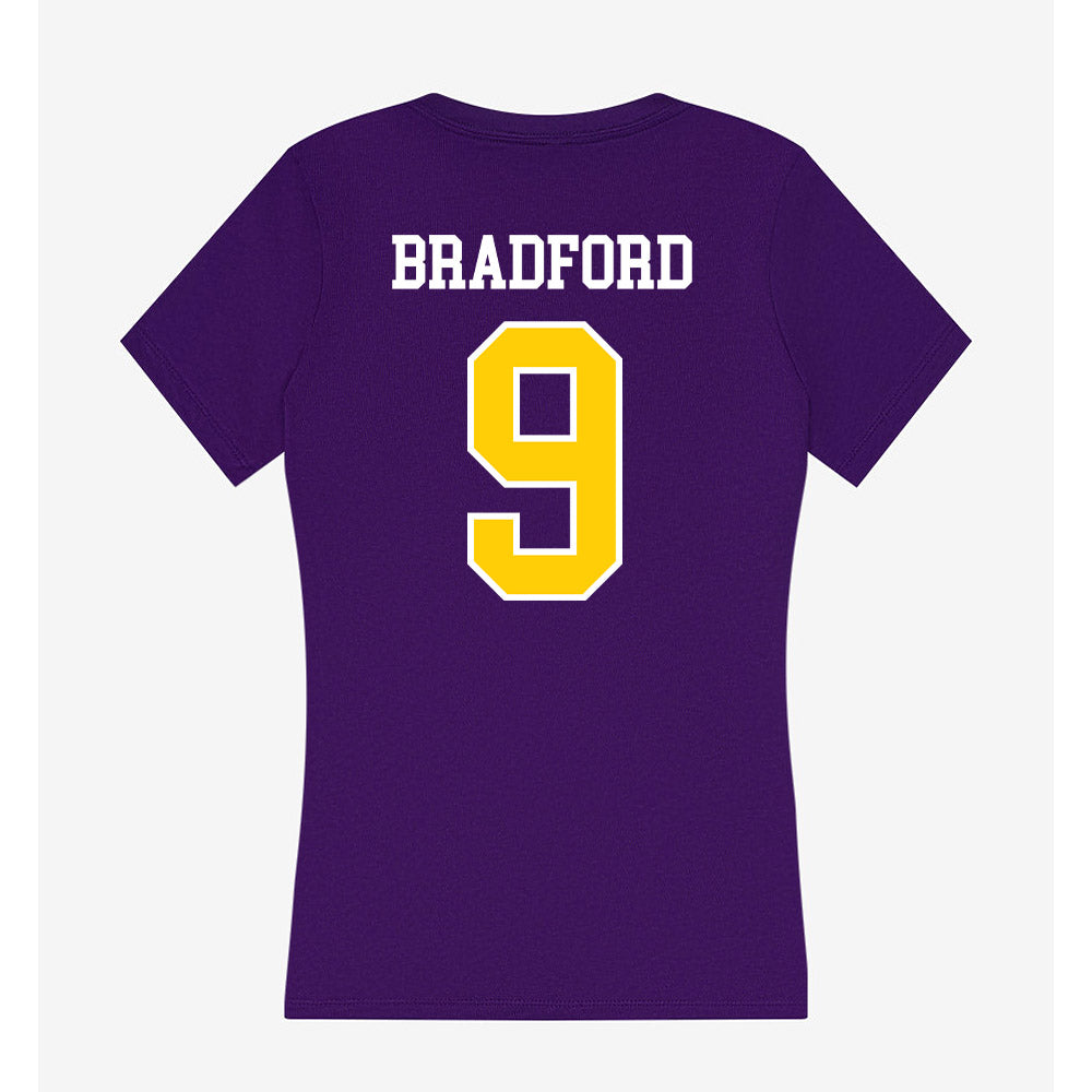 WIU - NCAA Football : Peyton Bradford - Women's V-Neck T-Shirt-1