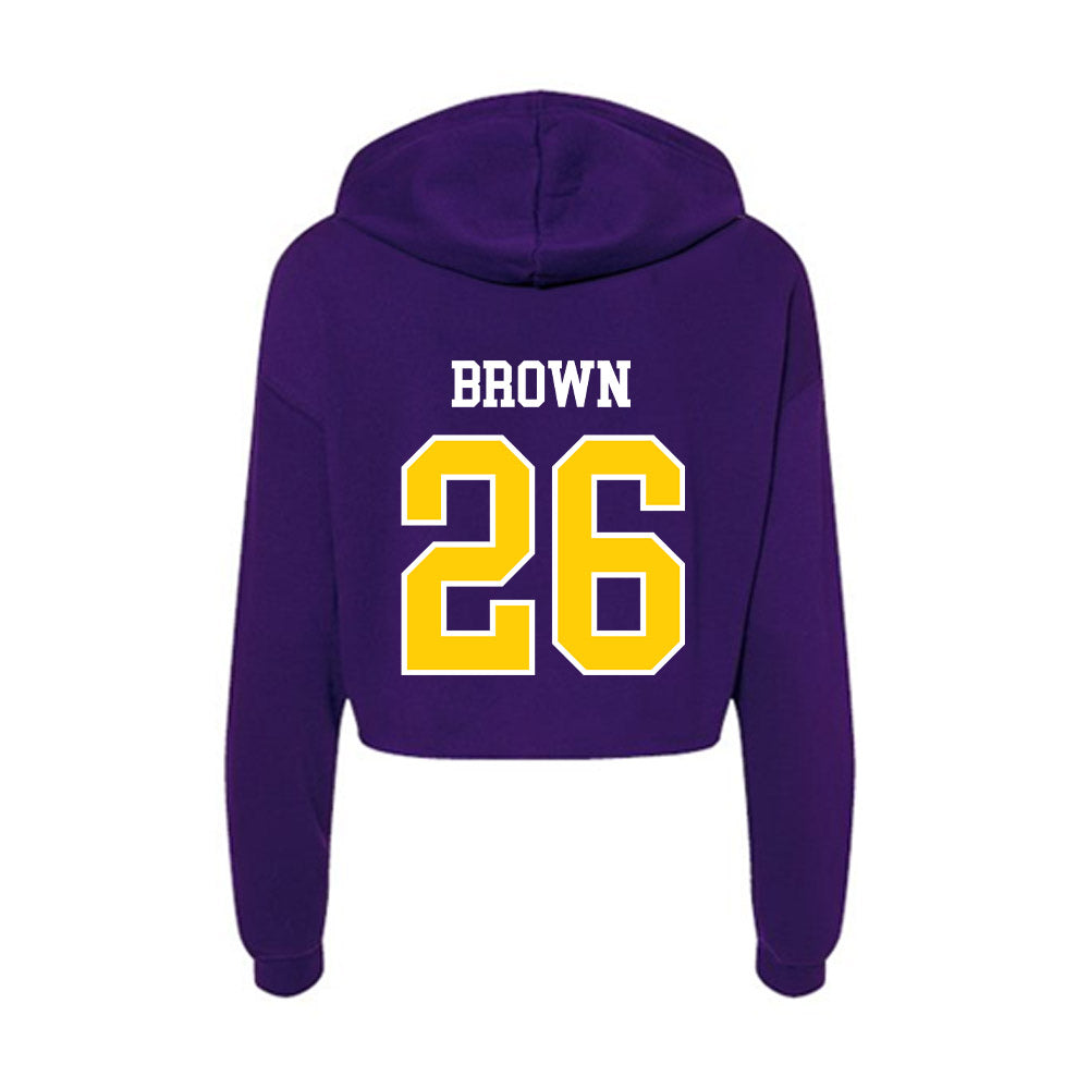 WIU - NCAA Softball : Payton Brown - Women's Crop Fleece Hoodie-1