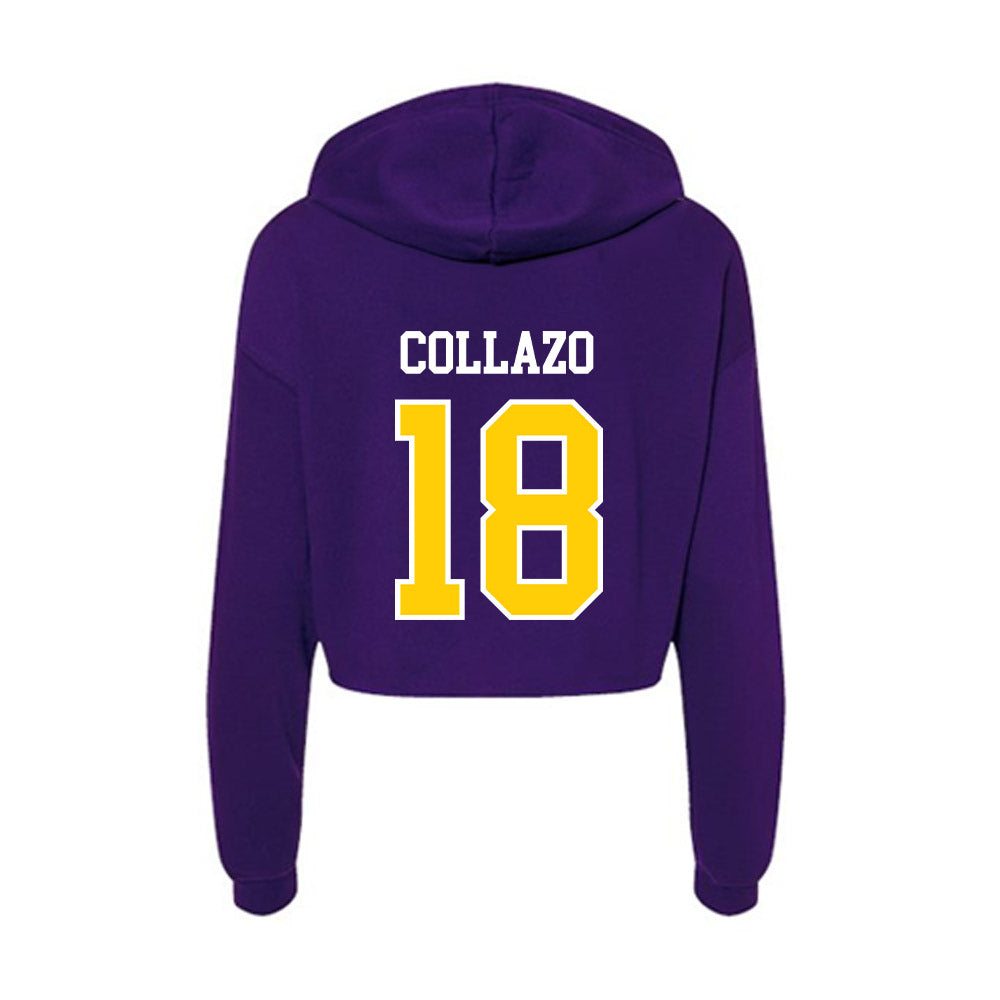 WIU - NCAA Baseball : Ricky Collazo - Women's Crop Fleece Hoodie-1