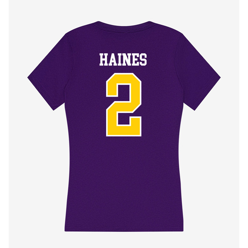 WIU - NCAA Women's Volleyball : Ella Haines - Women's V-Neck T-Shirt-1