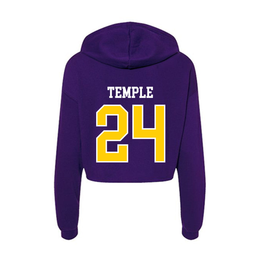 WIU - NCAA Football : Ernest Temple - Women's Crop Fleece Hoodie-1