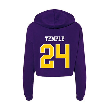 WIU - NCAA Football : Ernest Temple - Women's Crop Fleece Hoodie-1