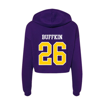 WIU - NCAA Football : Tyrese Buffkin - Women's Crop Fleece Hoodie-1