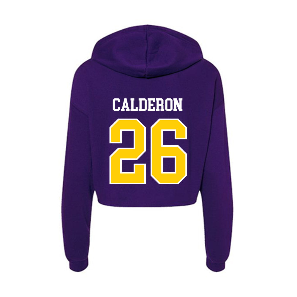 WIU - NCAA Men's Soccer : Miles Calderon - Women's Crop Fleece Hoodie-1