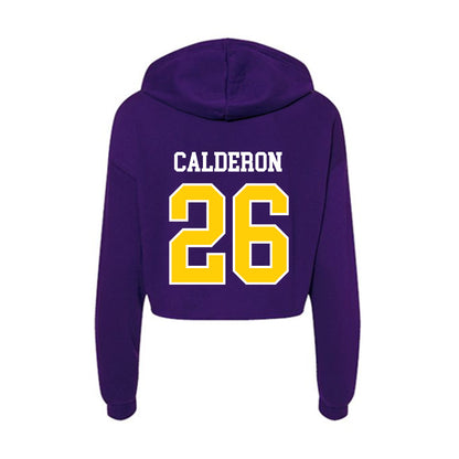 WIU - NCAA Men's Soccer : Miles Calderon - Women's Crop Fleece Hoodie-1