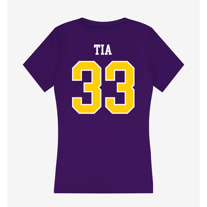 WIU - NCAA Football : Malini Tia - Women's V-Neck T-Shirt-1