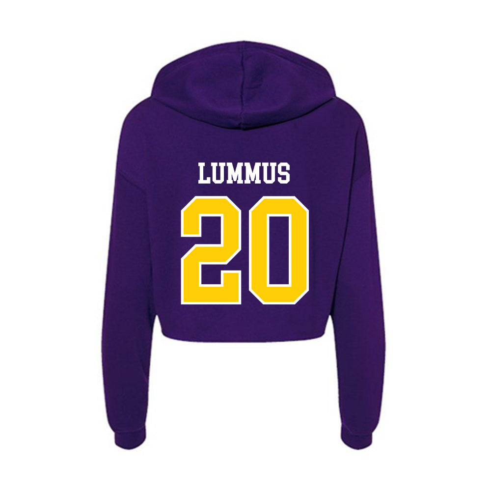 WIU - NCAA Baseball : Brock Lummus - Women's Crop Fleece Hoodie-1