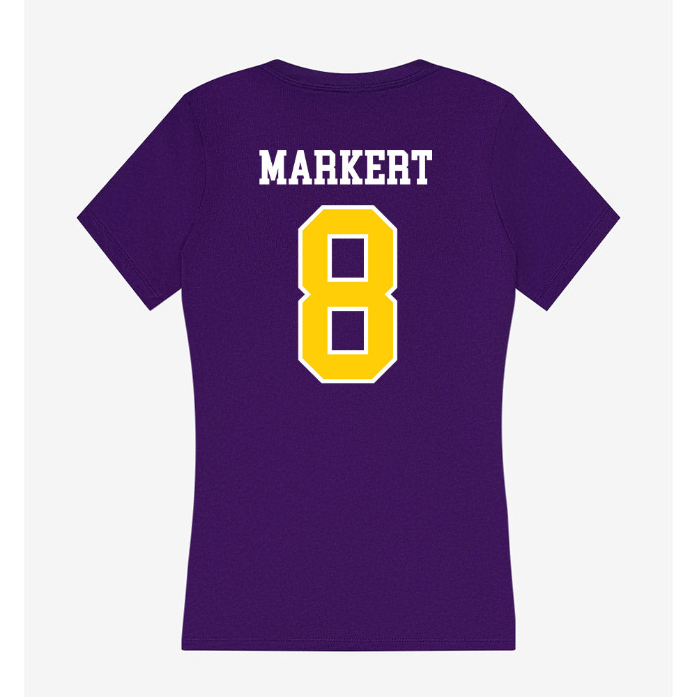 WIU - NCAA Women's Volleyball : Ashlee Markert - Women's V-Neck T-Shirt-1