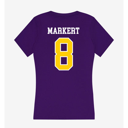WIU - NCAA Women's Volleyball : Ashlee Markert - Women's V-Neck T-Shirt-1