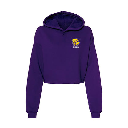 WIU - NCAA Baseball : Cole Sims - Women's Crop Fleece Hoodie-0