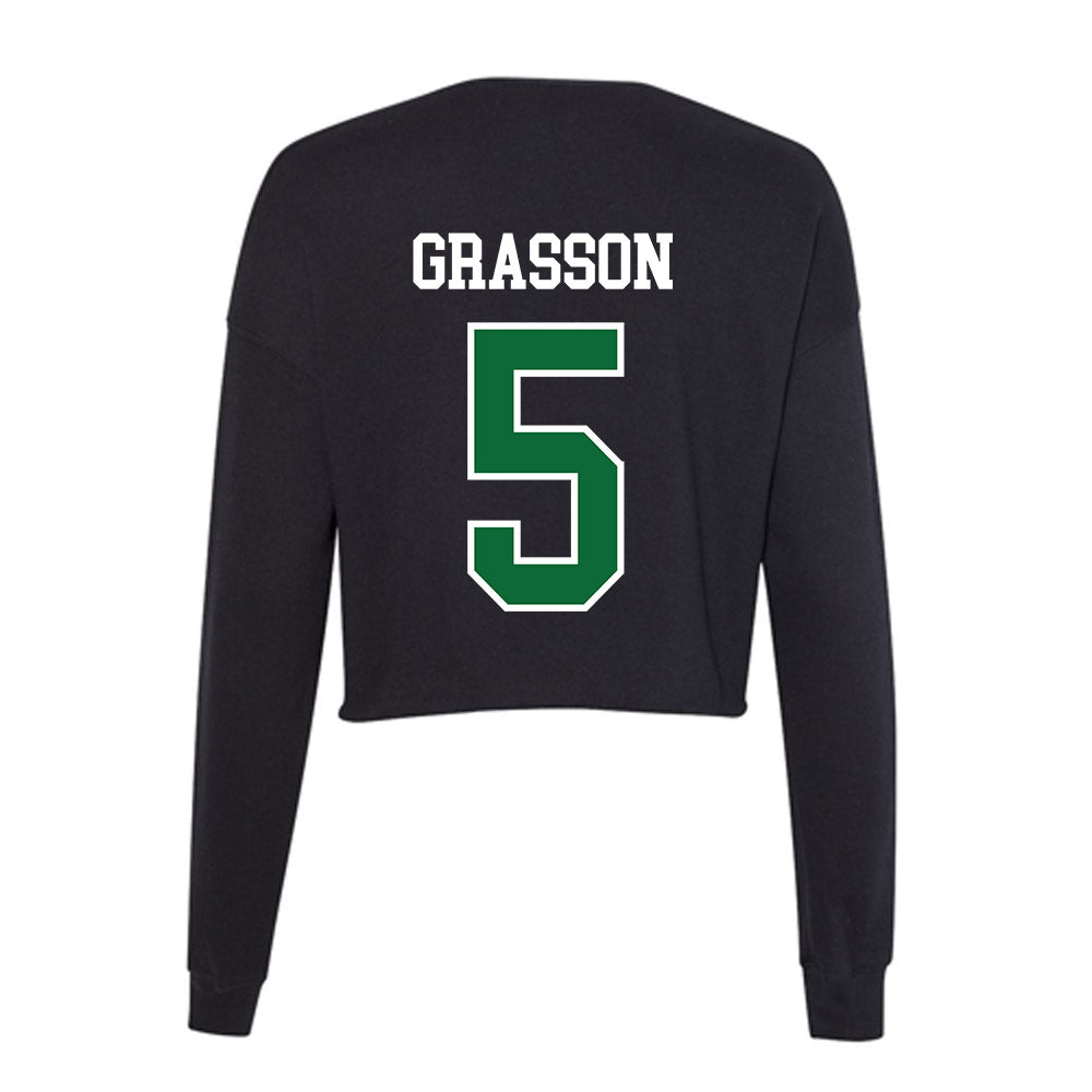 EMich - NCAA Women's Volleyball : Ella Grasson - Women's Cropped Crew Fleece-1