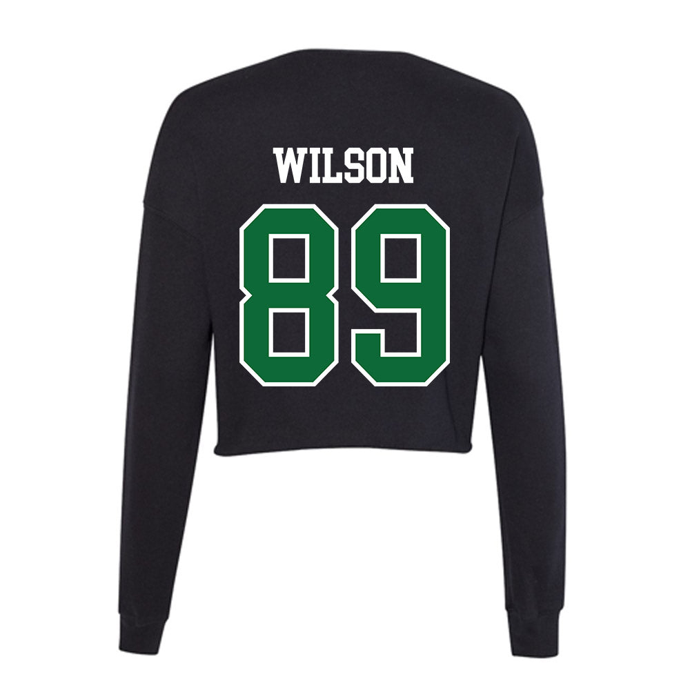 EMich - NCAA Football : CJ Wilson - Women's Cropped Crew Fleece-1