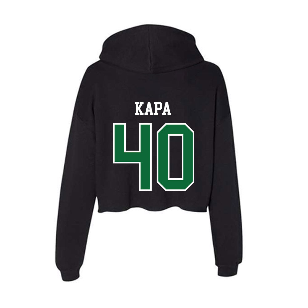 EMich - NCAA Baseball : Tyler Kapa - Women's Crop Fleece Hoodie-1