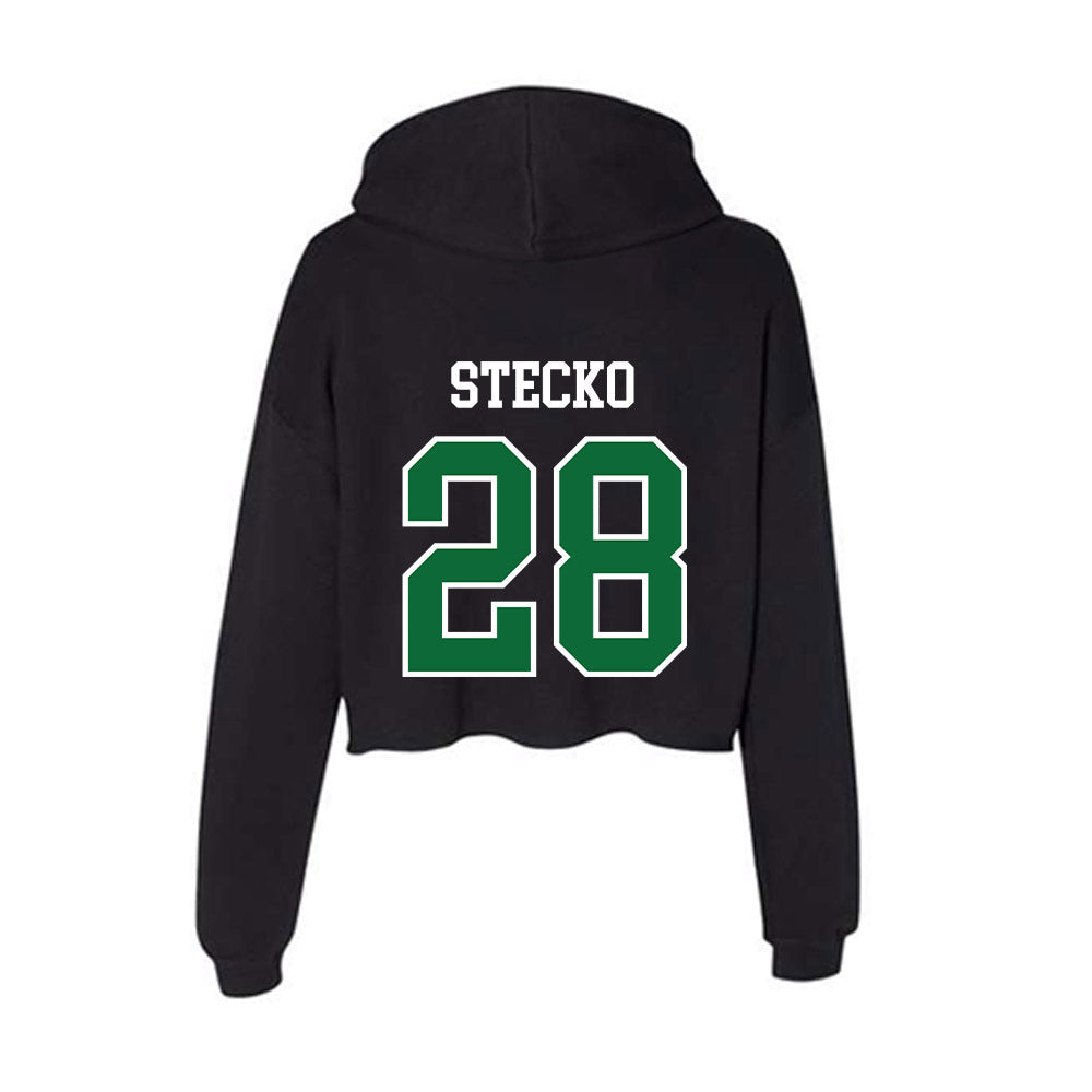 EMich - NCAA Baseball : Ty Stecko - Women's Crop Fleece Hoodie-1