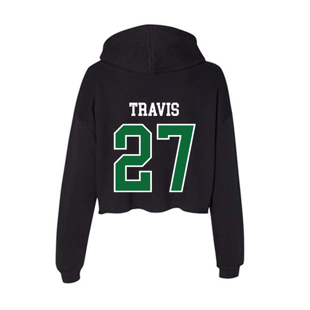 EMich - NCAA Baseball : Harrison Travis - Women's Crop Fleece Hoodie-1