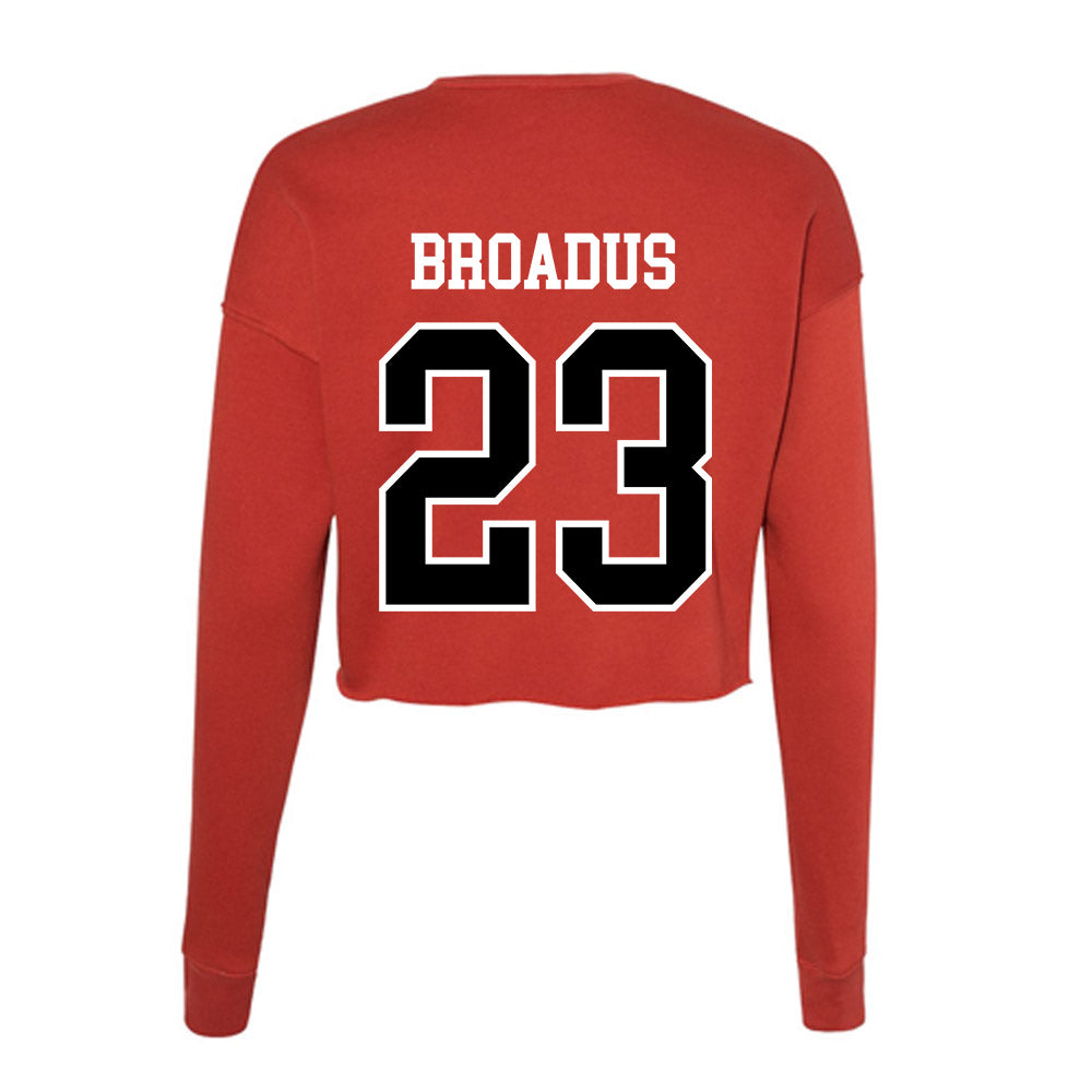 Valdosta State - NCAA Women's Basketball : Amaya Broadus - Women's Cropped Crew Fleece-1