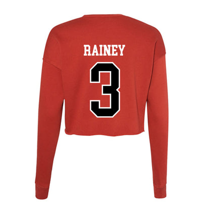 Valdosta State - NCAA Men's Basketball : Devon Rainey - Women's Cropped Crew Fleece-1
