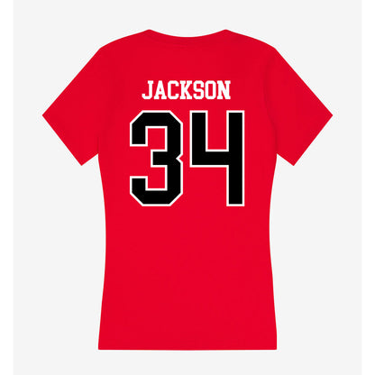 Valdosta State - NCAA Baseball : Trey Jackson - Women's V-Neck T-Shirt-1